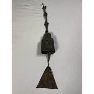 Vintage Paolo Soleri Cosanti Bronze Wind Bell Chime 24" Brutalist MCM Signed